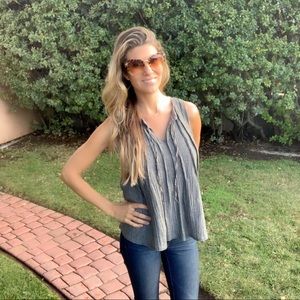 Meadow Rue olive green blouse tank